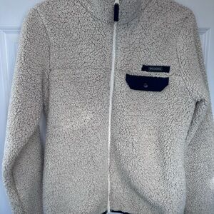 Columbia Cream Teddy Jacket with Black Accents